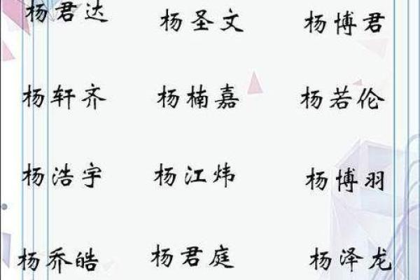 杨姓宝宝名字大全,精选中英文名字 杨姓宝宝名字大全,精选中英文名字