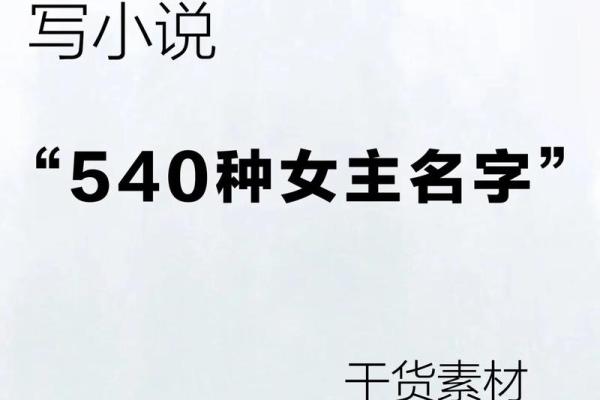 探索女主名字大全：为你的小说角色挑选完美名字