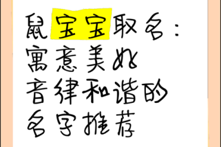 鼠宝宝女孩子起名的最佳选择