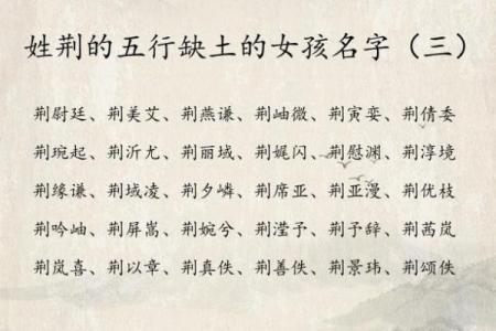 五行属土的女孩名字推荐与寓意解析