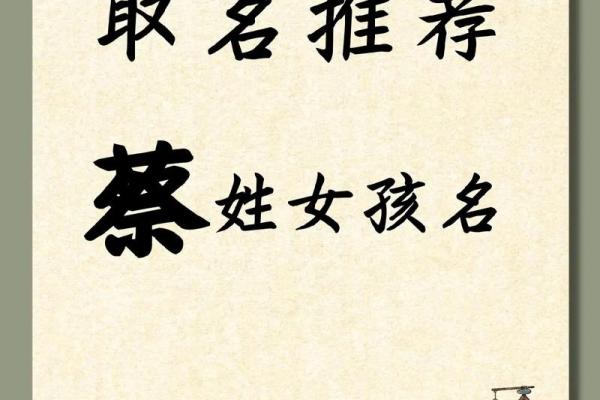 精选蔡姓女宝宝名字，寓意美好又有特色
