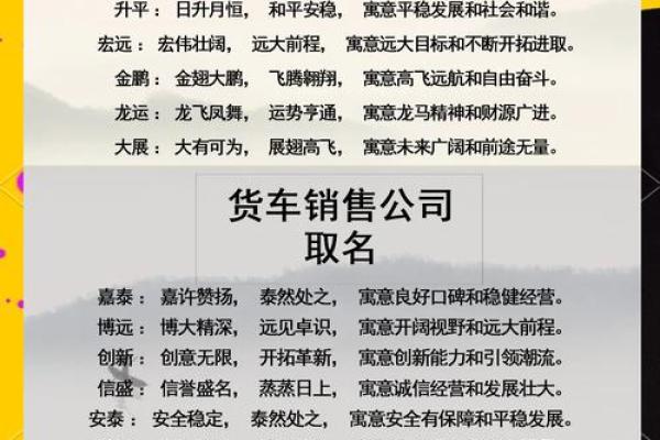 货运公司名字的创意指南