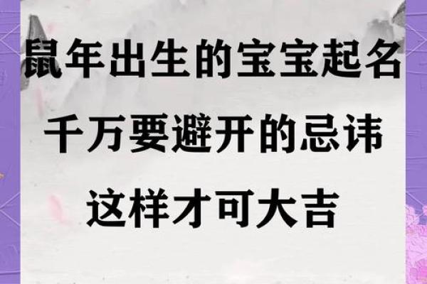 鼠年男孩起名注意事项与禁忌