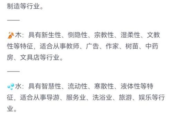根据五行选择行业,找到最适合你的职业道路 根据五行选择行业,找到最适合你的职业道路