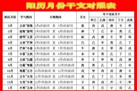生辰八字五行对照表的应用与解析