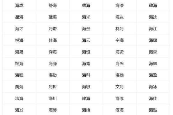 带海名字的流行趋势与文化背景