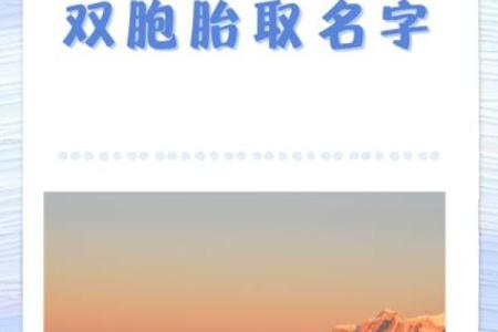 流行双胞胎名字精选 快来挑选一个吧