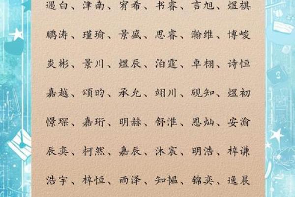 独特又可爱的男生名字推荐 独特又可爱的男生名字推荐