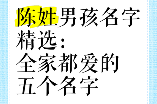 如何为陈姓男孩起个独特又有意义的名字 如何为陈姓男孩起个独特又有意义的名字