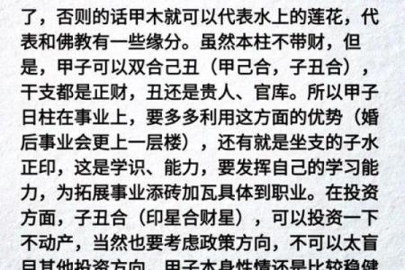 甲子日柱的人婚姻观：如何平衡事业与家庭