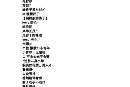 独特男生微信名字大全