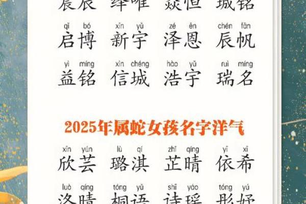 属蛇女孩名字的独特寓意与选择建议 属蛇女孩名字的独特寓意与选择建议