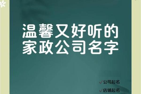从传统到现代:家政公司命名的风格推荐 从传统到现代:家政公司命名的风格推荐