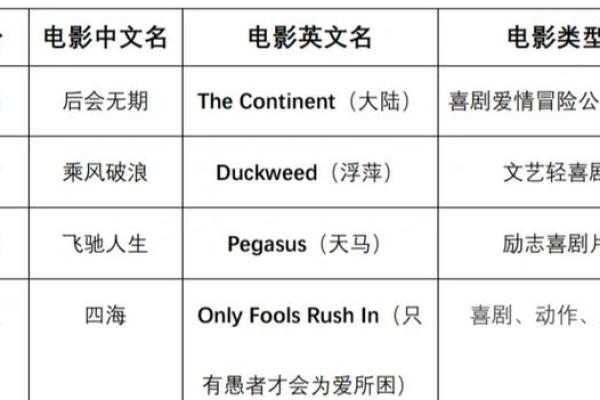 电影英文名字与观众情感的微妙联系