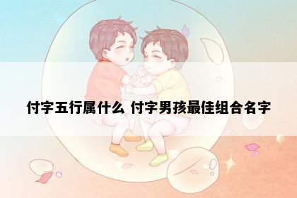 付字五行属什么 付字男孩最佳组合名字