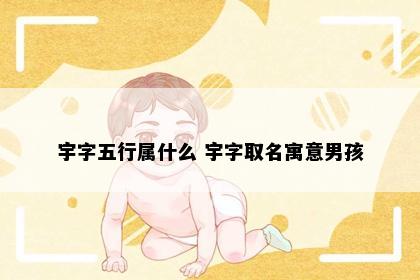 宇字五行属什么 宇字取名寓意男孩