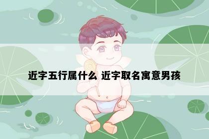 近字五行属什么 近字取名寓意男孩