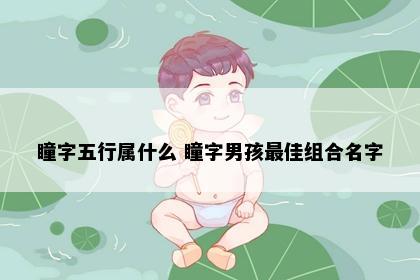 瞳字五行属什么 瞳字男孩最佳组合名字