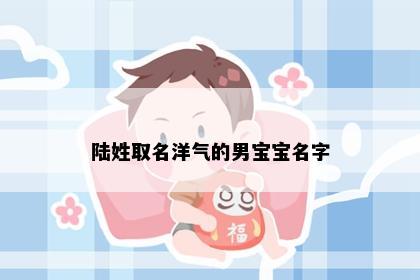 陆姓取名洋气的男宝宝名字