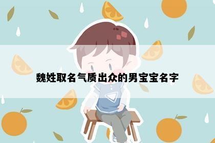 魏姓取名气质出众的男宝宝名字
