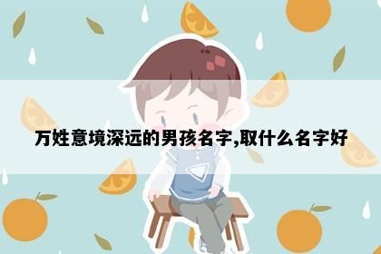 万姓意境深远的男孩名字,取什么名字好
