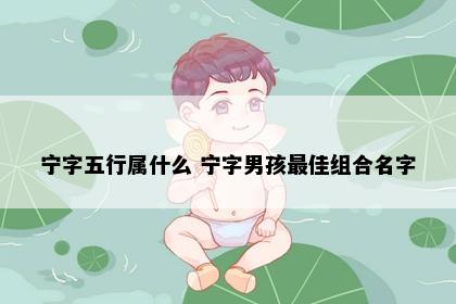 宁字五行属什么 宁字男孩最佳组合名字
