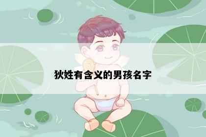 狄姓有含义的男孩名字