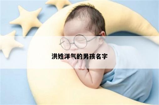 洪姓洋气的男孩名字