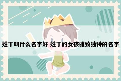 姓丁叫什么名字好 姓丁的女孩雅致独特的名字