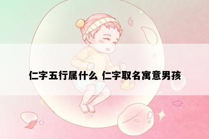仁字五行属什么 仁字取名寓意男孩