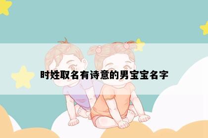 时姓取名有诗意的男宝宝名字