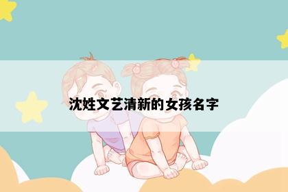 沈姓文艺清新的女孩名字
