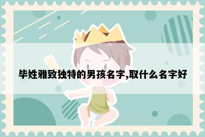 毕姓雅致独特的男孩名字,取什么名字好