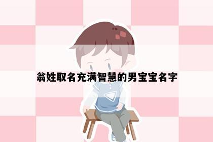 翁姓取名充满智慧的男宝宝名字