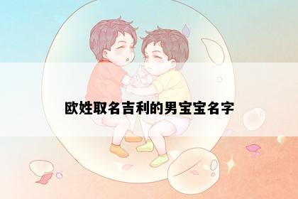 欧姓取名吉利的男宝宝名字
