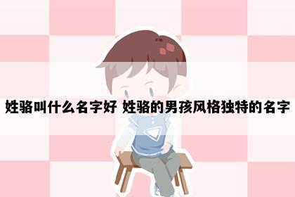 姓骆叫什么名字好 姓骆的男孩风格独特的名字