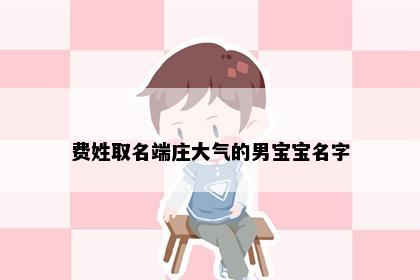 费姓取名端庄大气的男宝宝名字