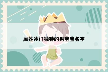 顾姓冷门独特的男宝宝名字