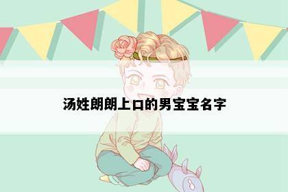 汤姓朗朗上口的男宝宝名字