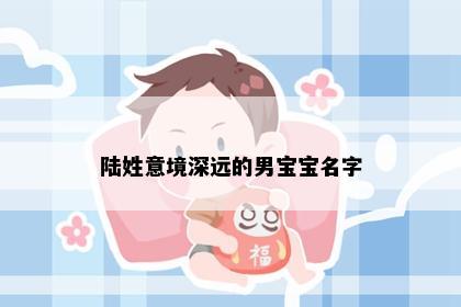 陆姓意境深远的男宝宝名字
