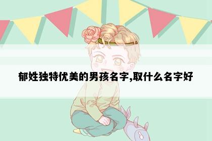 郁姓独特优美的男孩名字,取什么名字好