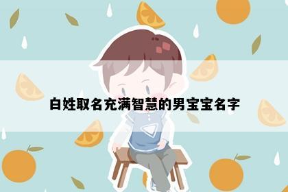 白姓取名充满智慧的男宝宝名字