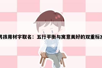 男孩用材字取名：五行平衡与寓意美好的双重标准