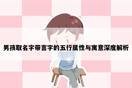 男孩取名字带言字的五行属性与寓意深度解析