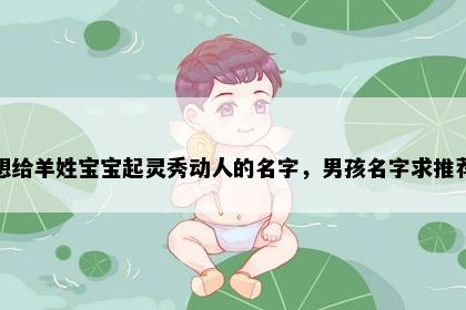 想给羊姓宝宝起灵秀动人的名字，男孩名字求推荐