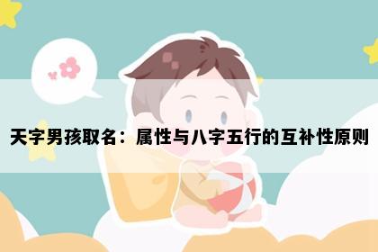 天字男孩取名：属性与八字五行的互补性原则
