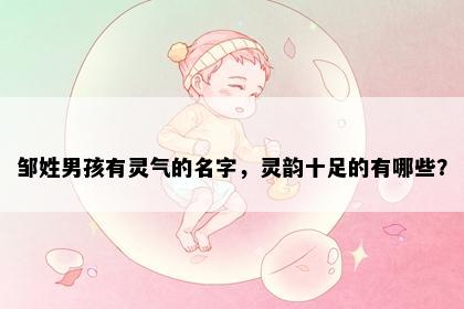 邹姓男孩有灵气的名字，灵韵十足的有哪些？