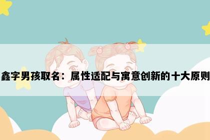 鑫字男孩取名：属性适配与寓意创新的十大原则