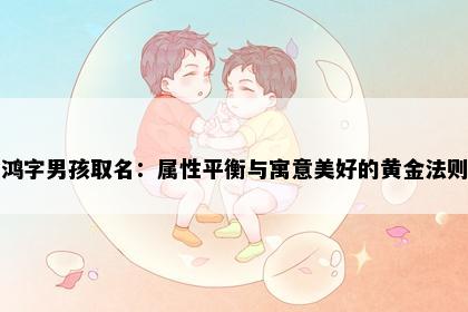 鸿字男孩取名：属性平衡与寓意美好的黄金法则