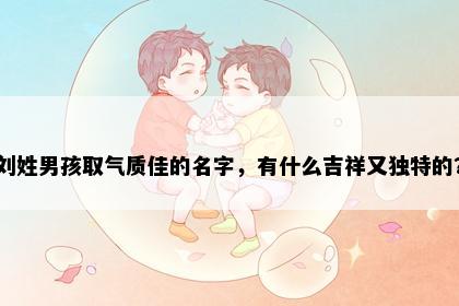 刘姓男孩取气质佳的名字，有什么吉祥又独特的？